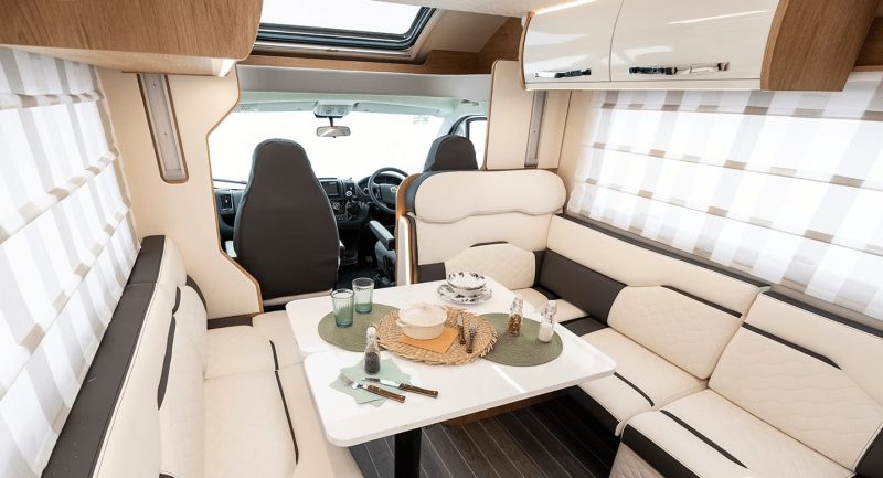 motorhome interior seating area