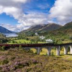 Famous Glenfinnan Railway Viaduct in Scotland